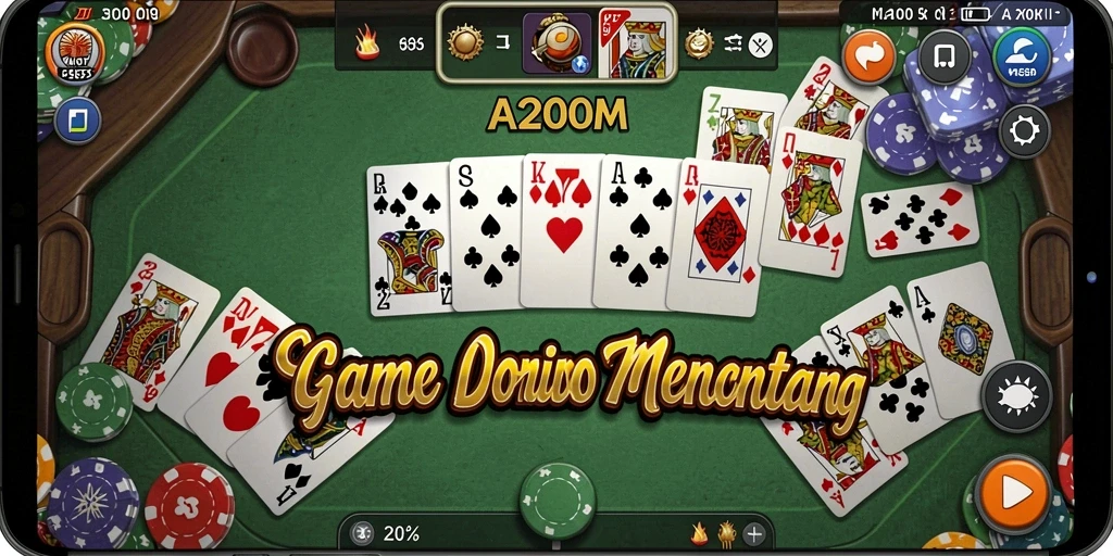 Tampilkan gameplay seru A200M dalam permainan Domino.