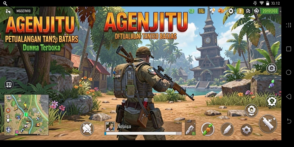Screenshot AGENJITU menampilkan petualangan seru di dunia terbuka.