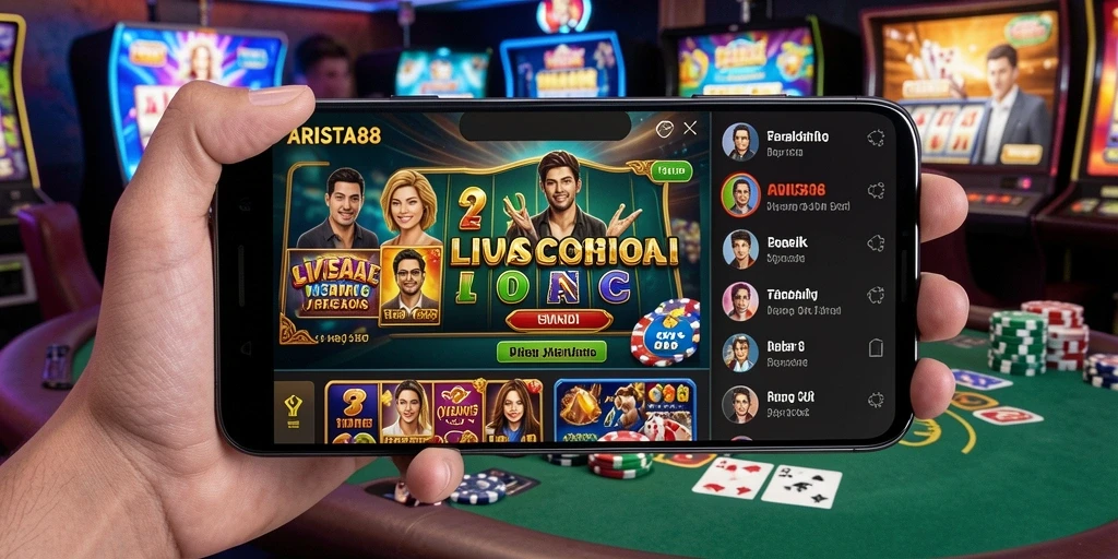 Tampilan gameplay ARISTA88 yang menegangkan dan menawan di Live Casino.