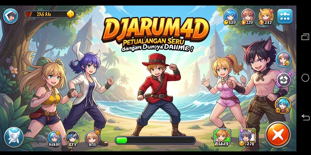Screenshot utama DJARUM4D menampilkan karakter Anime dalam gameplay yang seru.