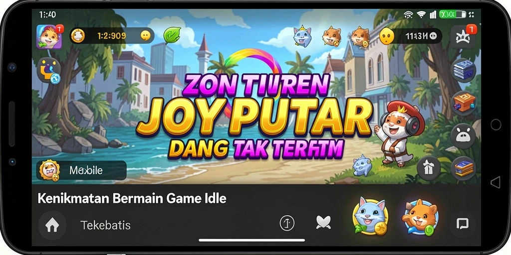 Tampilan gameplay JOYPUTAR yang menawan dengan elemen Idle.