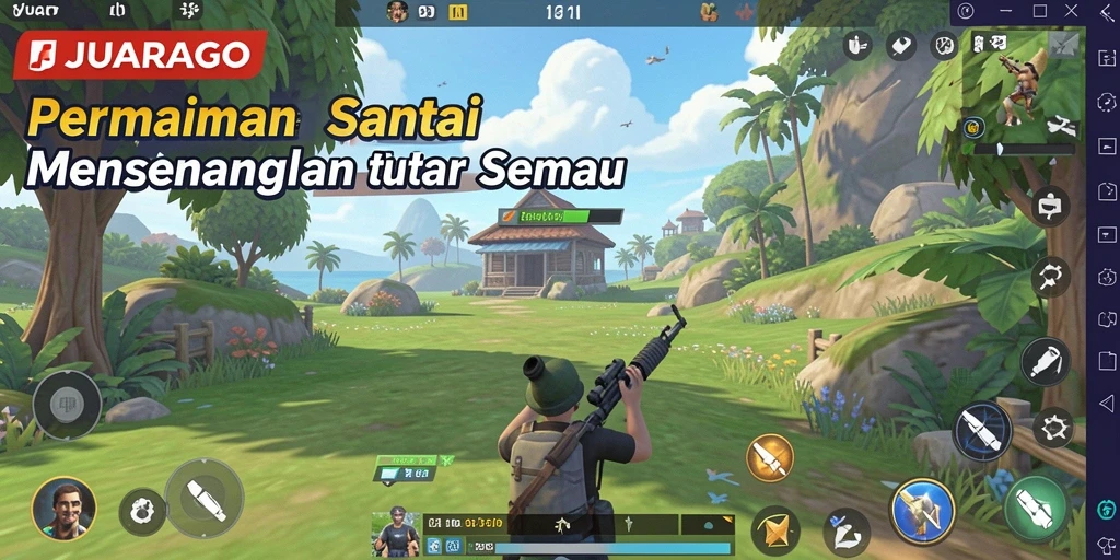 Tampilan menarik dari gameplay JUARAGO yang santai.