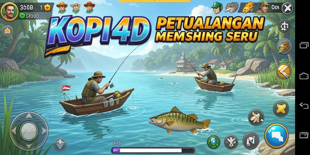 Screenshot KOPI4D menampilkan gameplay memancing yang seru dan menantang.