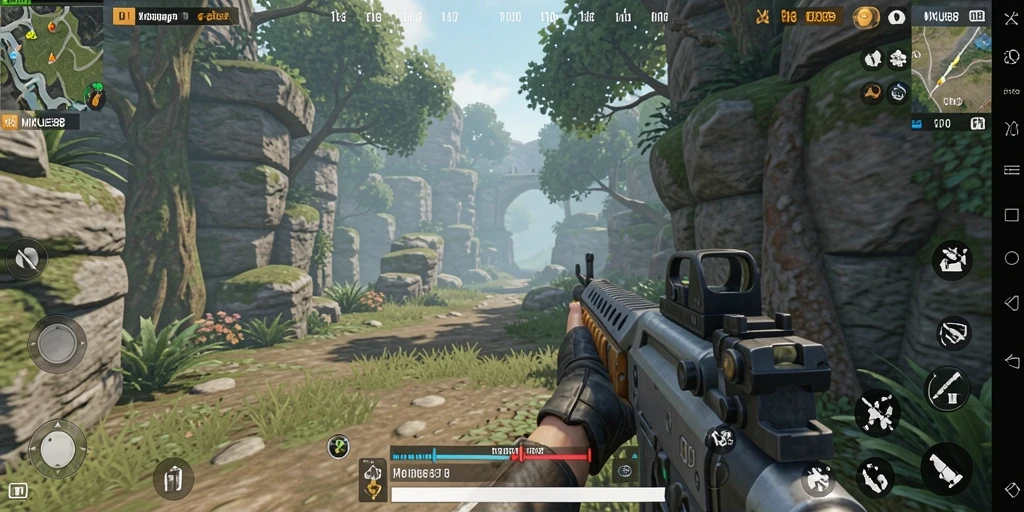 Screenshot gameplay seru dalam MIXUE88 dengan aksi FPS yang intens.