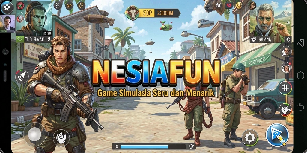 Tampilan gameplay menarik dari NESIAFUN yang menunjukkan interaksi dan kreativitas.