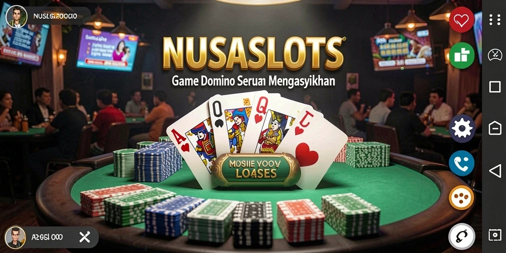 Tampilan menarik dari gameplay Domino NUSASLOTS yang seru dan interaktif.