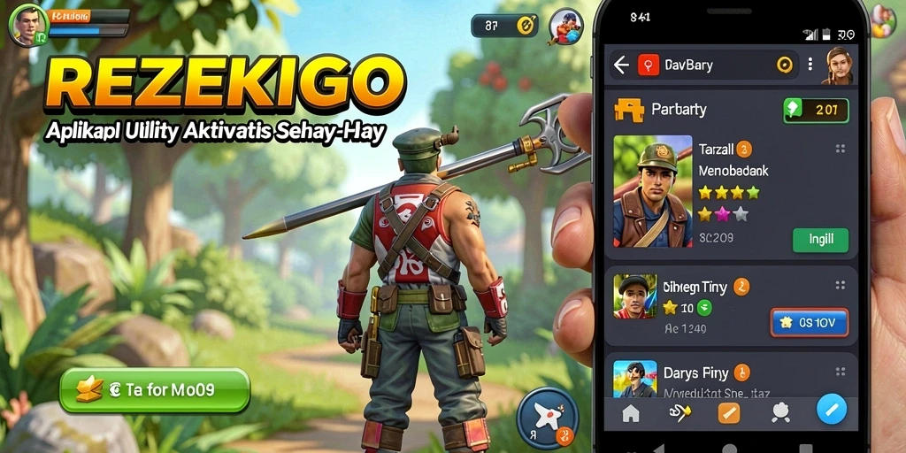 Tangkapan layar utama dari aplikasi REZEKIGO yang menunjukkan fitur Utility.