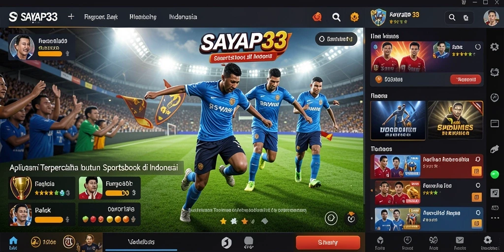 Tangkapan layar utama dari gameplay aplikasi sportsbook SAYAP33.
