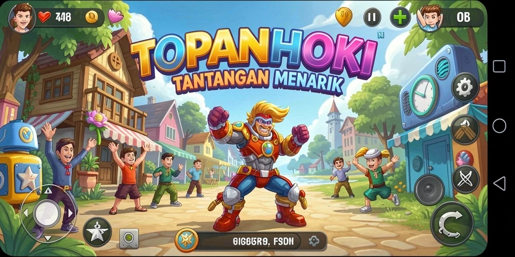 Tampilan gameplay seru dalam TOPANHOKI dengan tantangan menarik.