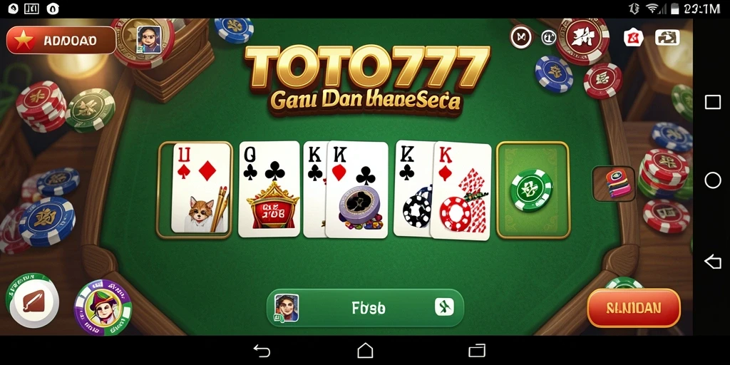 Screenshot TOTO777 menampilkan serunya permainan Domino dengan teman.
